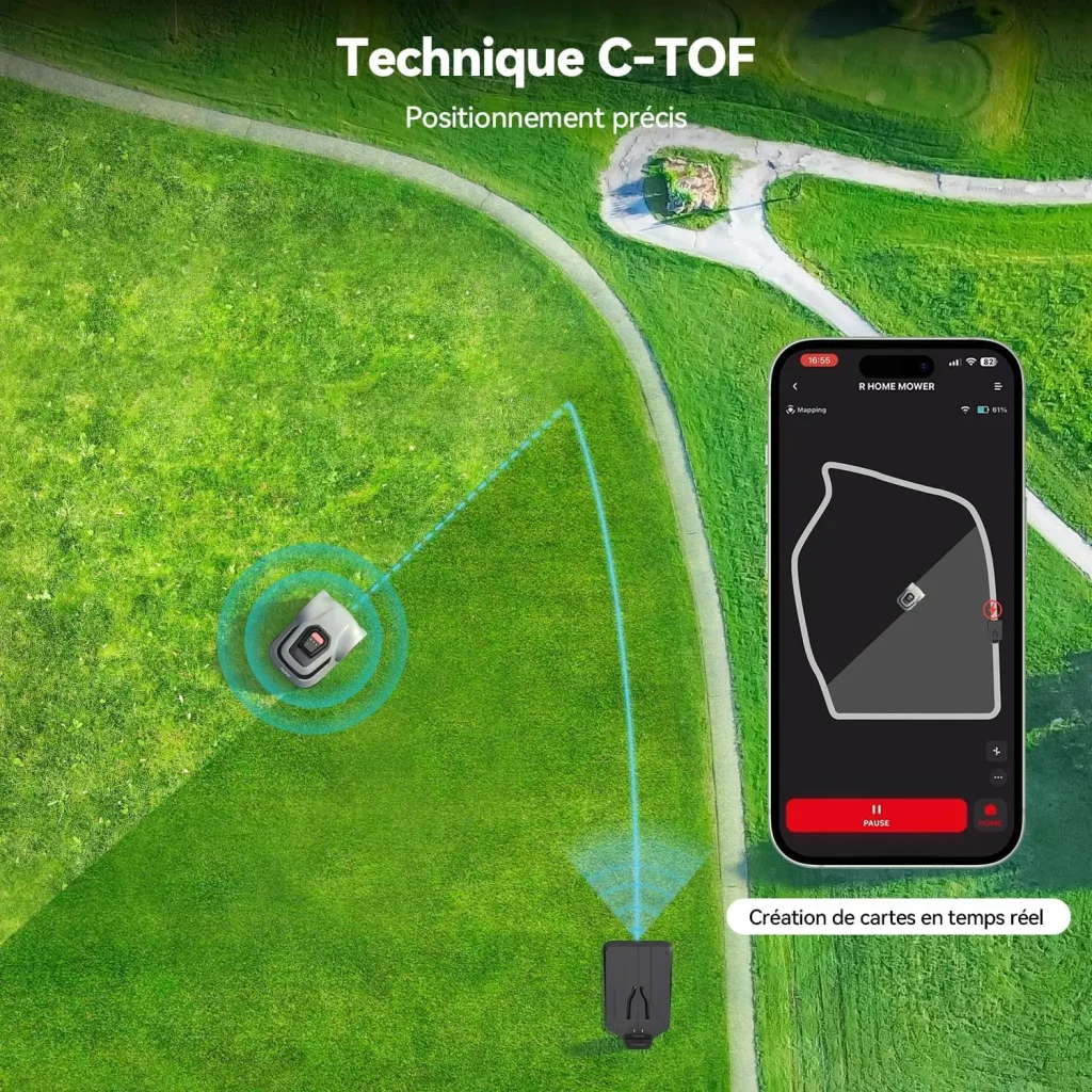 Redkey MGC500 Robot Tondeuse creation de carte