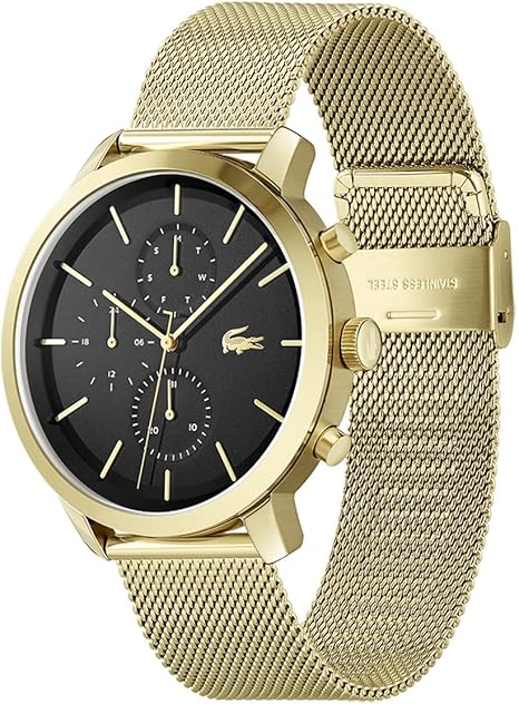 montre lacoste homme dorée