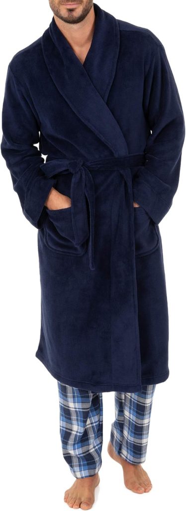 IZOD Comfort-Soft Fleece Robe Chambre Homme