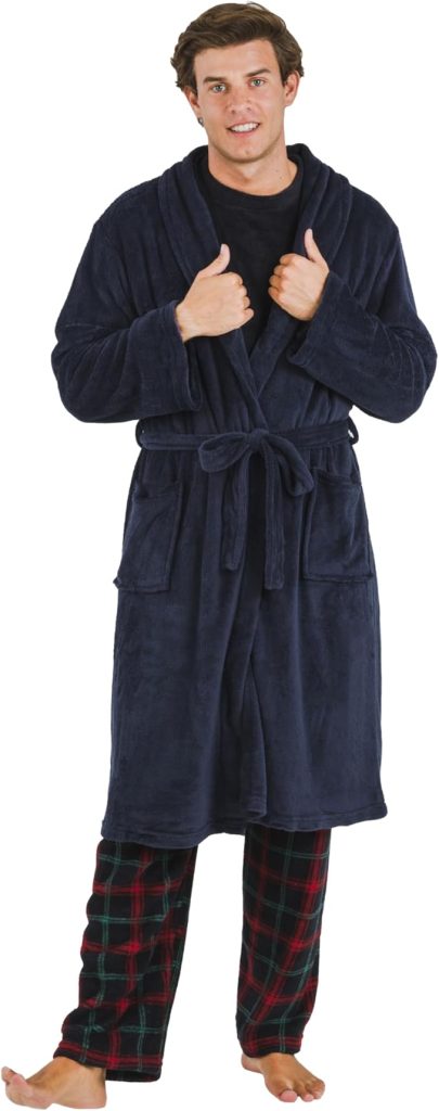 TRAMAS+ Robe d’hiver pour hommes, Robe d’hiver corail pour hommes